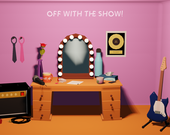 Off with the show! Off with the show!